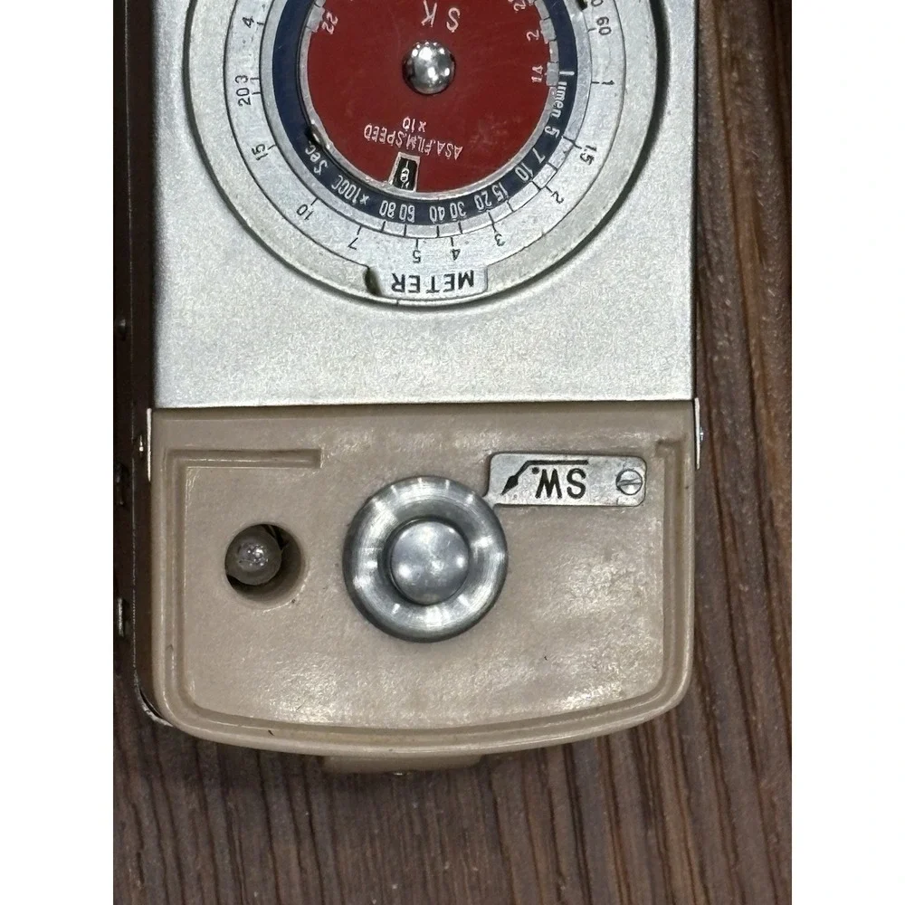Vintage Hermes Exposure Rangefinder Fan CombiMeter IIa LOOK Japan + Leather Case